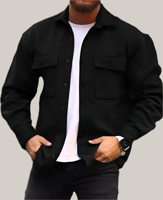 Coat Men Polo Collar Top