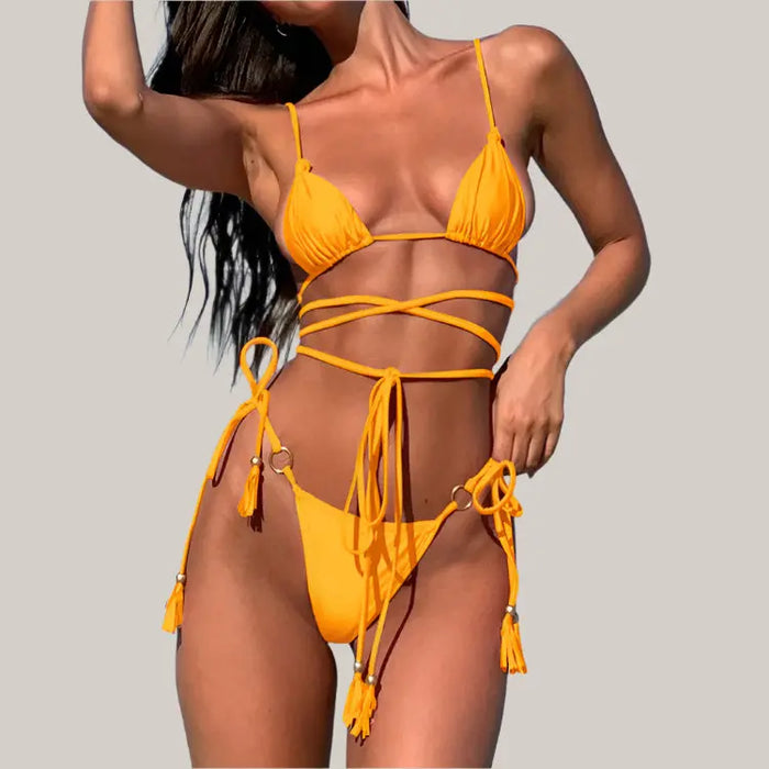 Women Swimwear Sexy Bikini Turmeric