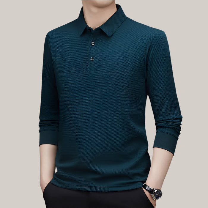 Honeycomb Plaid Long-sleeved T-shirt