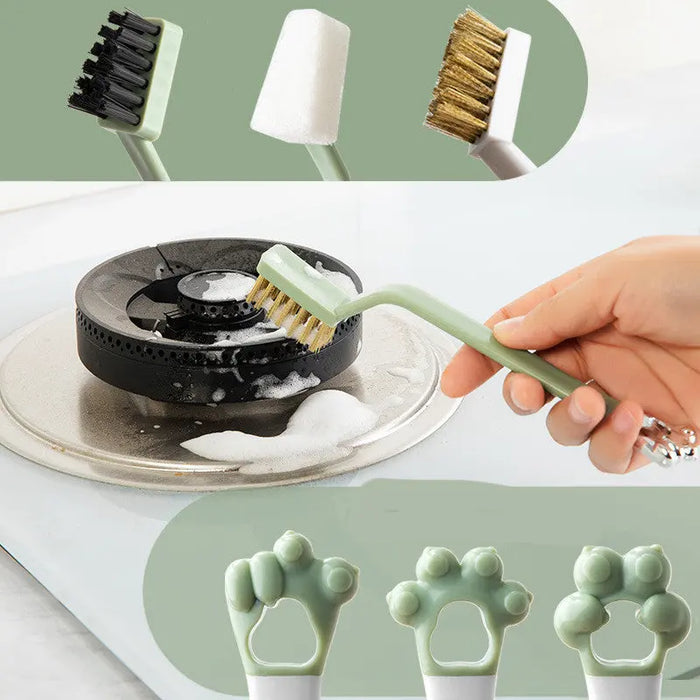 3-Pack Plastic Gas Stove and Sink Cleaning Brushes, 18 cm