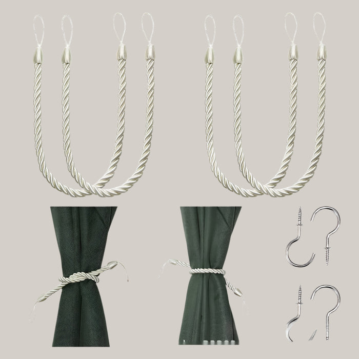 Modern Rope Curtain Tiebacks, Pair Z56