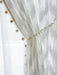 Bedroom Simple Pure Color Curtain Corrugated Yarm