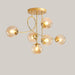 Geometric Iron Chandelier for Living Rooms