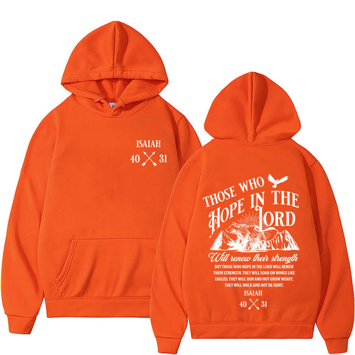 Christian Jesus Letters Print Hoodies Men Women's