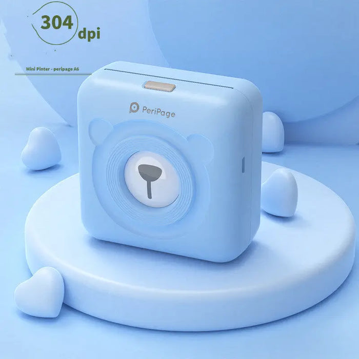 Mini Bliuetooth Wireless Thermal Printer 304dpi Blue