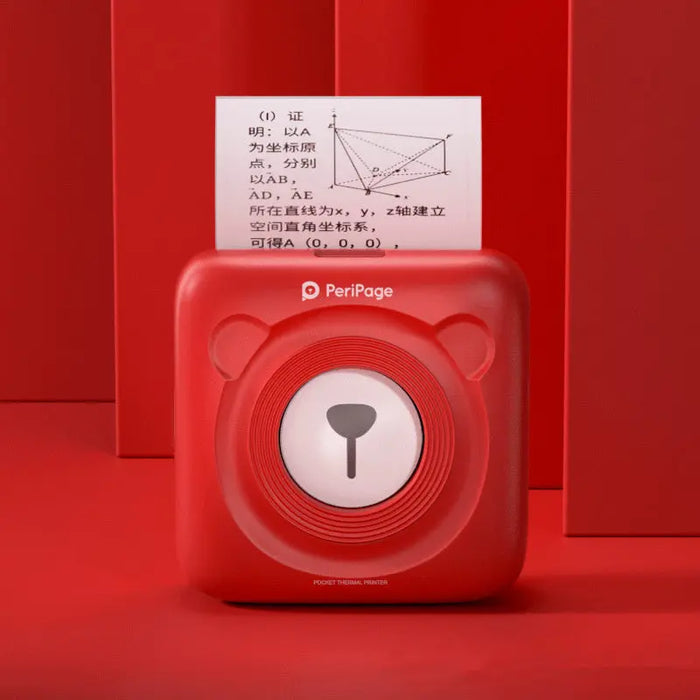 Mini Bliuetooth Wireless Thermal Printer Printer Red