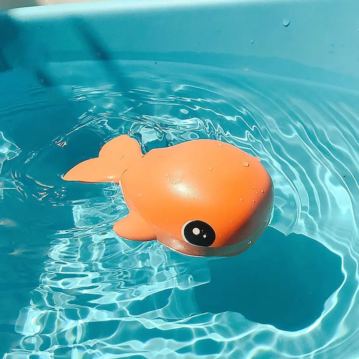 Children bathing toys Whale Orange