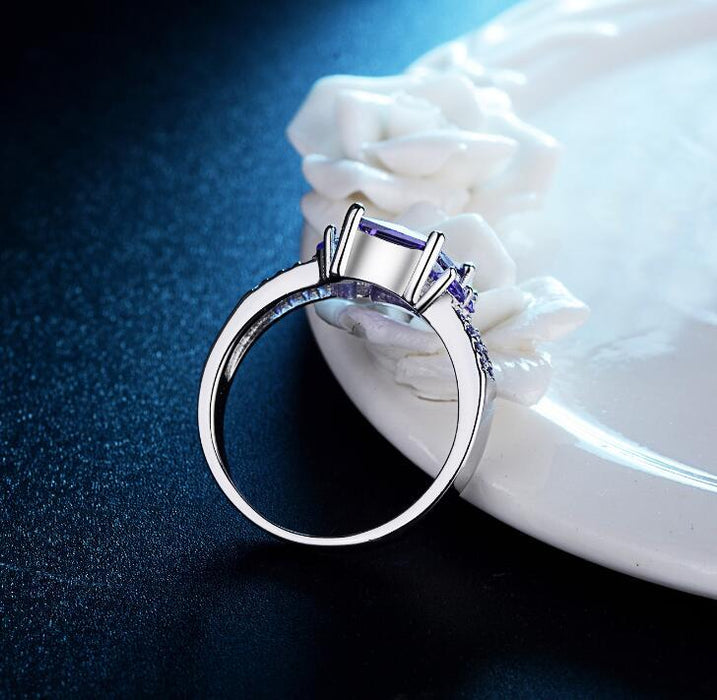 Zirconpurple diamond  ring men and women