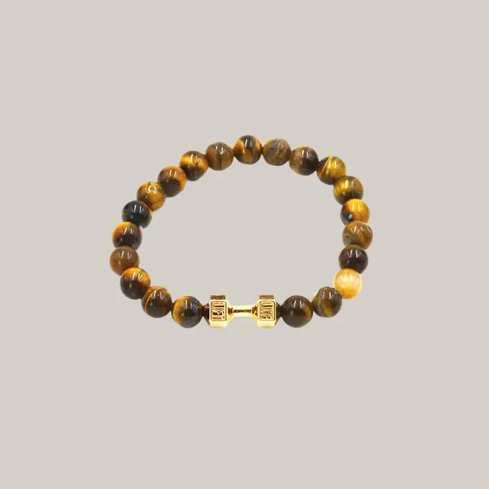 Beaded Dumbbell Bracelet – 3 Colors Golden
