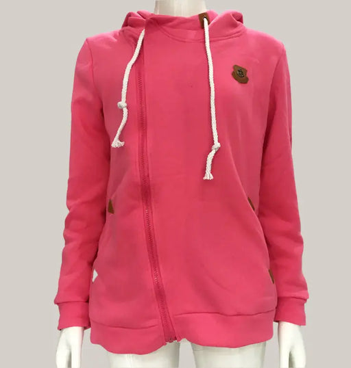Women Hoodie Sweater Large Rose