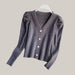 women cardigan sweater Grey One size