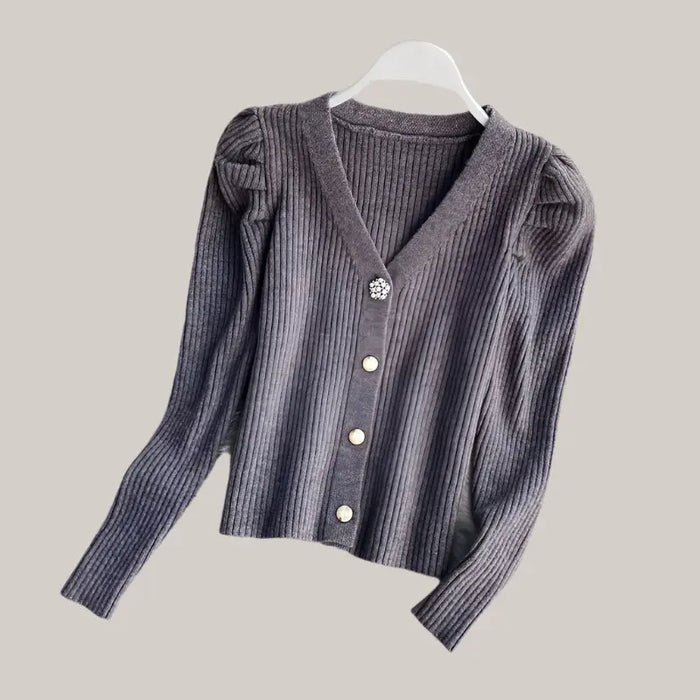 women cardigan sweater Grey One size