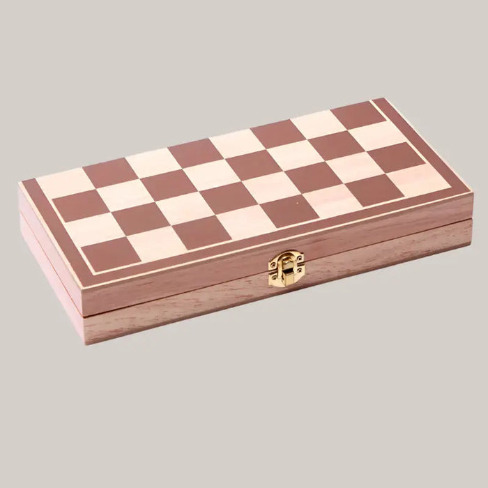 Foldable Wooden Chess Set – 30 × 30 cm As shown 30x30cm