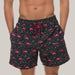 Beach shorts man Black flamingos