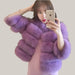 S-3XL Mink Coats Women Winter Purple