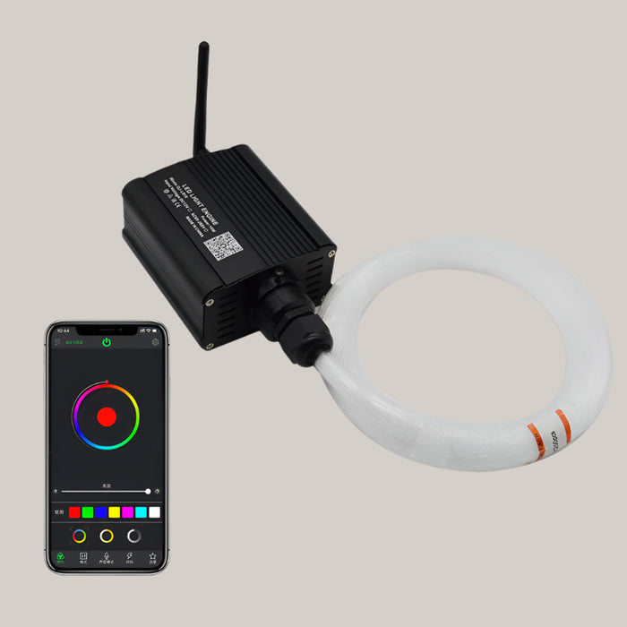 App and Voice-Controlled RGBW Fiber Optic Light