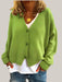 Women Cardigans Sweater Apple green