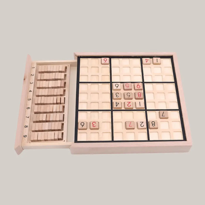 Wooden Sudoku Board Game – 23 cm, 3 Colors Black