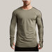 Long-sleeved T-shirt for men Green with stripe