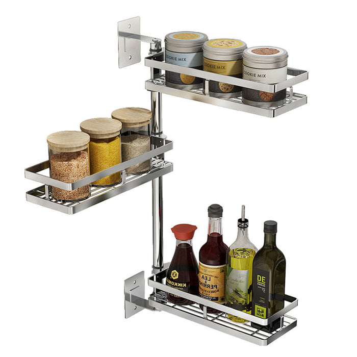 304 Stainless Steel Wall-Mounted Kitchen Shelf, 30 kg Capacity