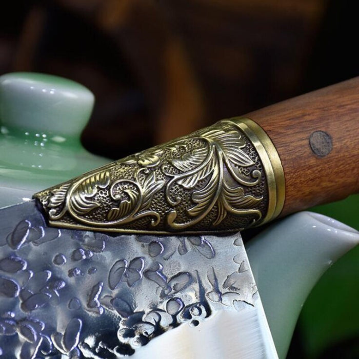 Handcrafted Longquan Kitchen Knife, 30 cm