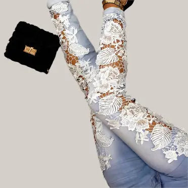 Lace jeans