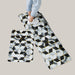 Geometric Woven Leather Kitchen Floor Mat Black