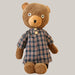 Patterned Teddy Bear Plush Toy – 23 to 73 cm, 7 Designs Lattice brown