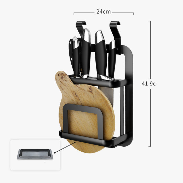Punch-free kitchen shelf 3Black