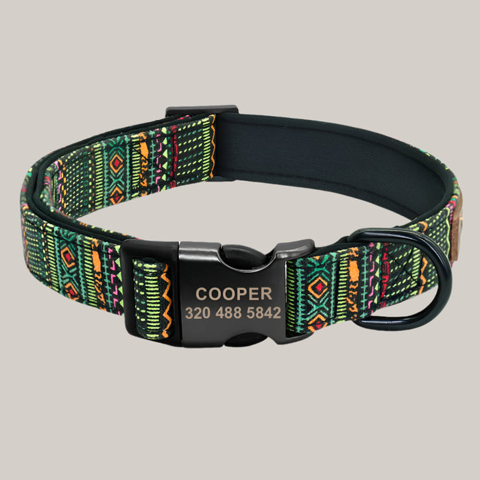 Adjustable Dog Collar Green