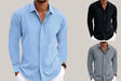 Long Sleeve LinenShirt Men Set1 XL
