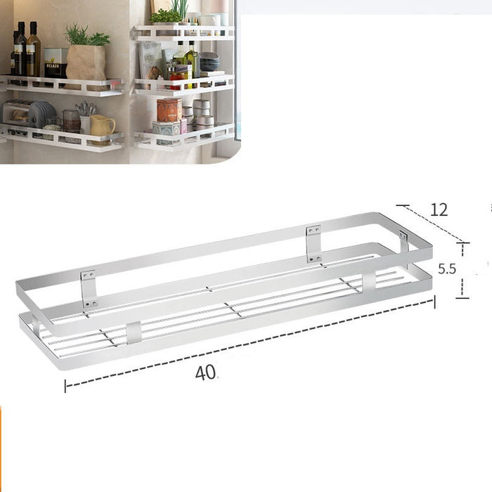 Black Carbon Steel Wall-Mounted Storage Basket, 20–50 cm Sliver 40cm