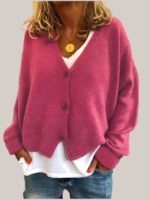 Women Cardigans Sweater Rose