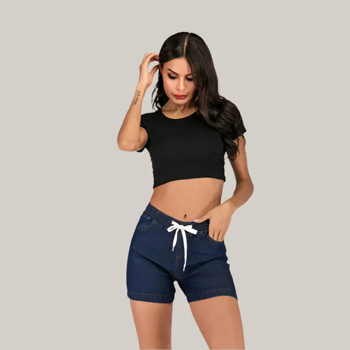 Lantern jeans ShortsDark Blue