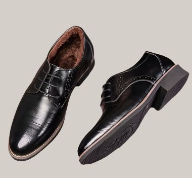 Men's Business Dress Shoes Plus cotton black 2