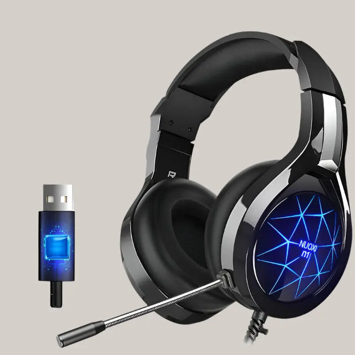 Headphones for video games Black N1 usb