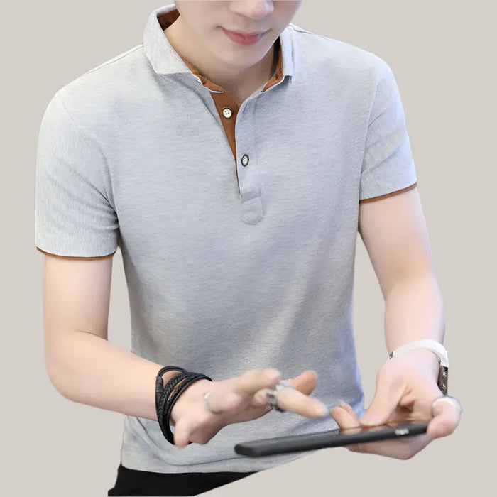 Polo Shirt For Men Grey and coffee