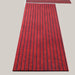 Striped Machine-Woven PVC Kitchen Floor Mat Wine Red