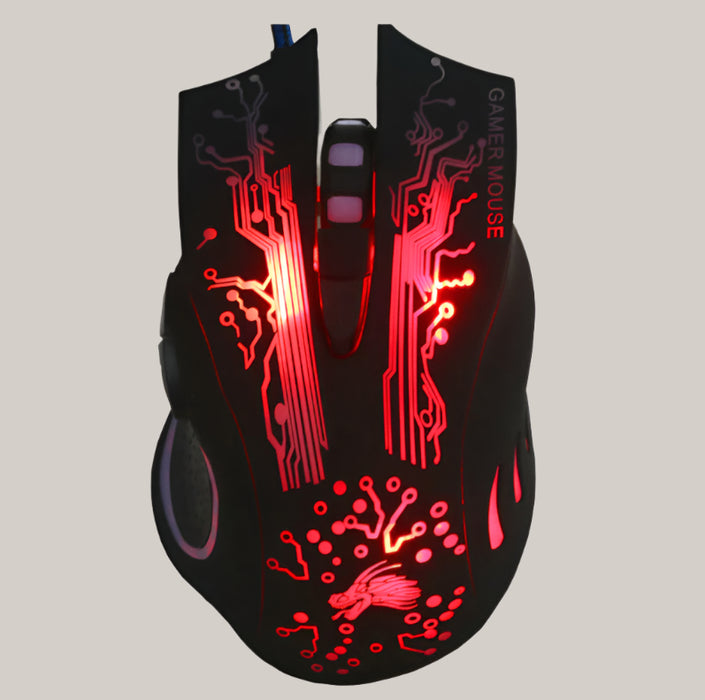 LED-Backlit Wired Gaming Mouse D
