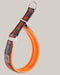 P-Chain Dog Walking Collar Reflective gray orange