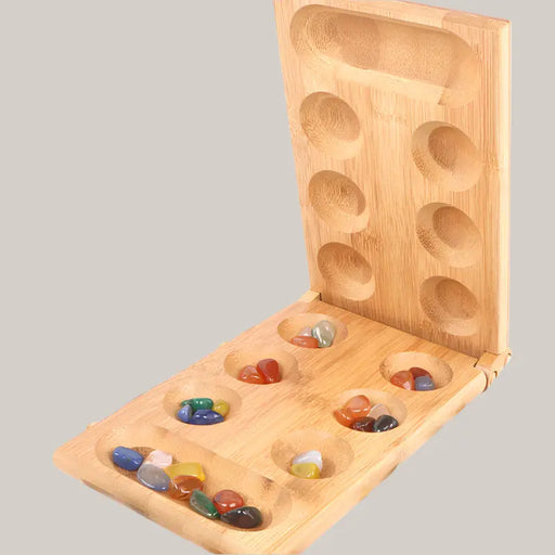 Wooden Stone-Counting Board Game – 22 × 13.8 cm Stone chess