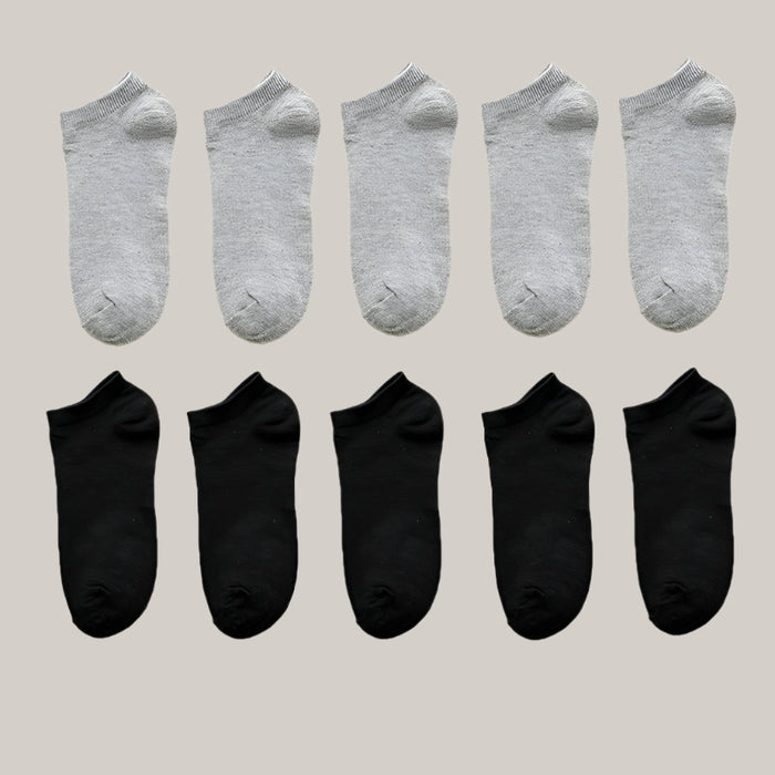 Socks Men And Women Solid Color Boat Socks