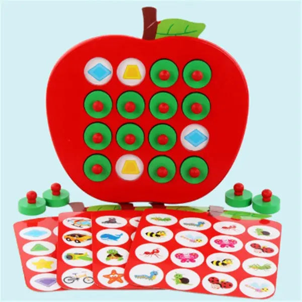 Wooden Color Memory Board Game – 17.5 cm, 5 Designs D