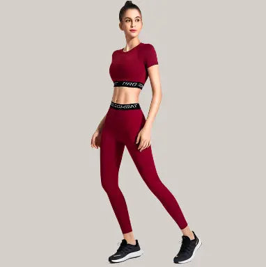 Gym running tights Red wine