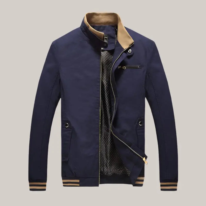 Spring Autumn Men Casual Jacket Navy Blue