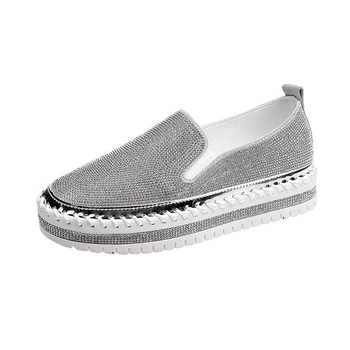 Women's Casual Loafers Silver