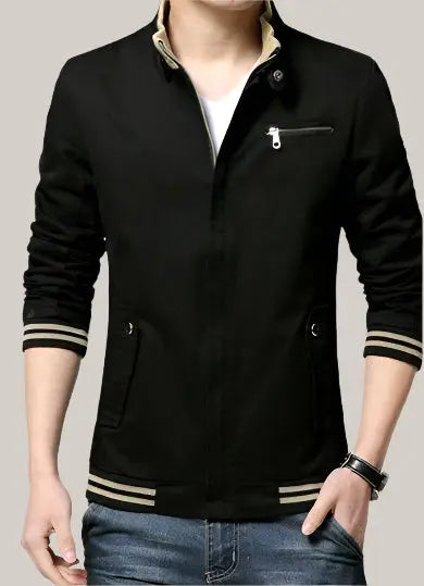New Spring Autumn Men Casual Jacket Black2
