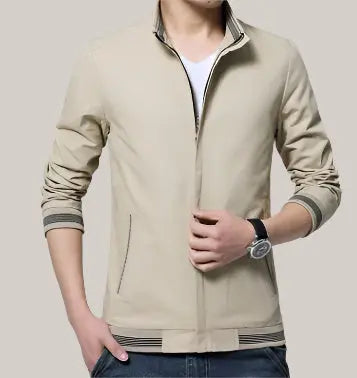 New Spring Autumn Men Casual Jacket Khaki1