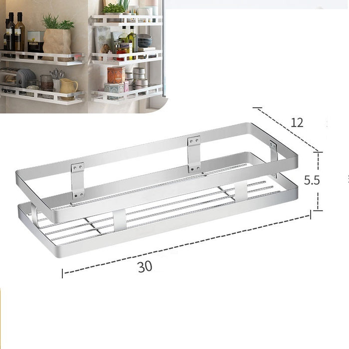 Black Carbon Steel Wall-Mounted Storage Basket, 20–50 cm Sliver 30cm