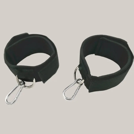 Cable Machine Ankle Straps – 39–50 cm, Pair Black